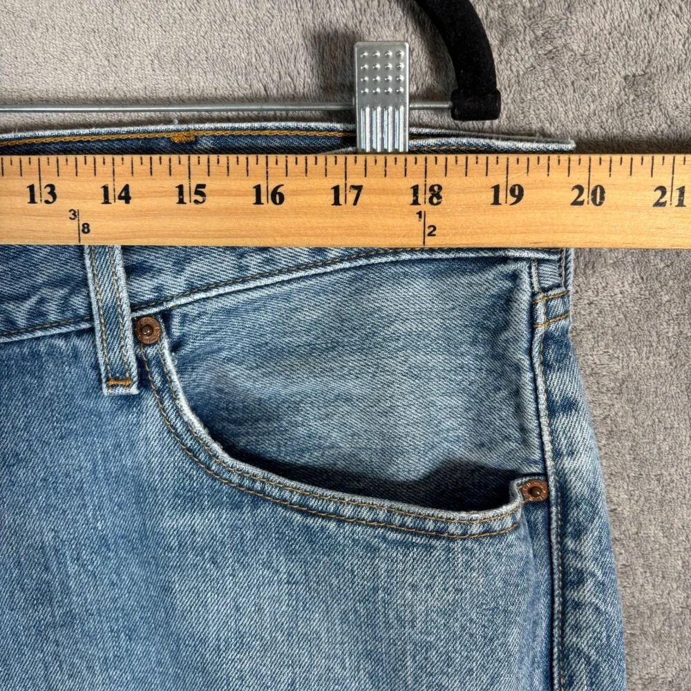 Vintage Levis 501 Mens 40x30 Light Wash Blue Denim Button Fly Jeans Y2K